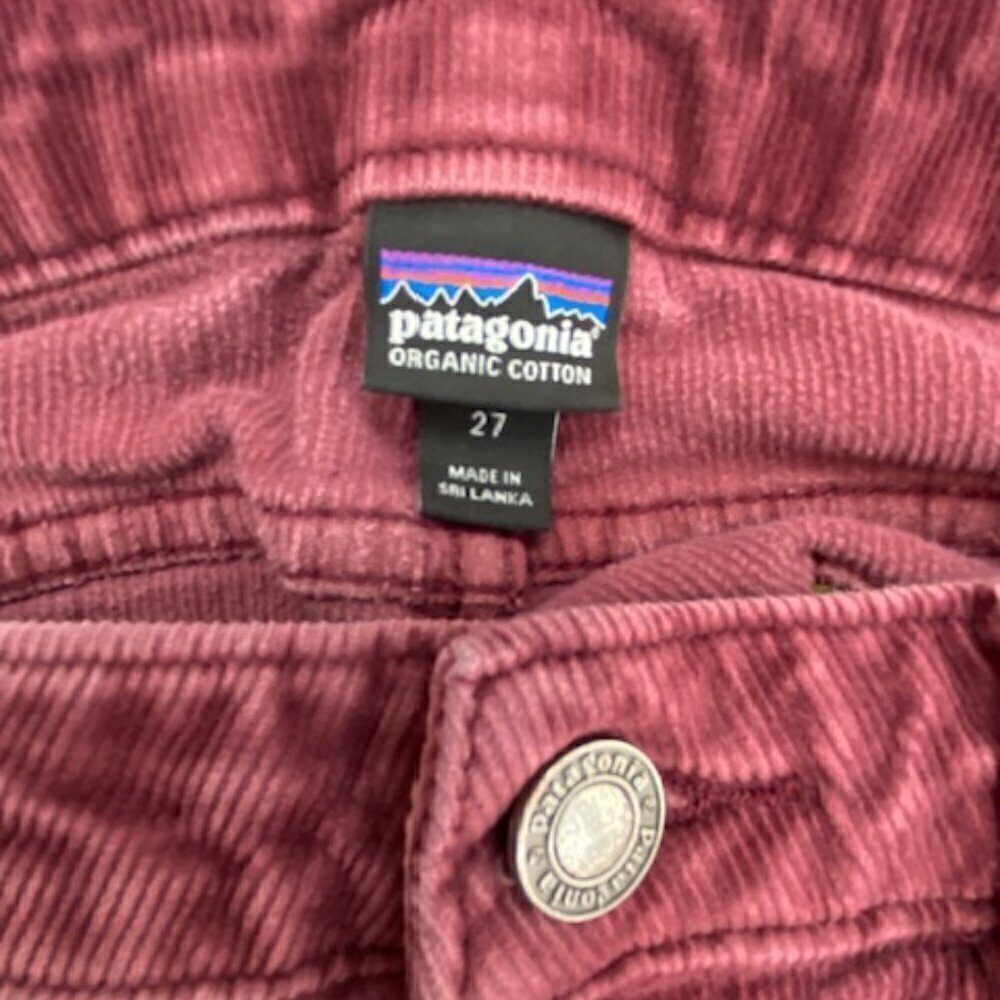 PATAGONIA Cotton Corduroy Slim Pants Jeans Burgundy 27 - Picture 11 of 15